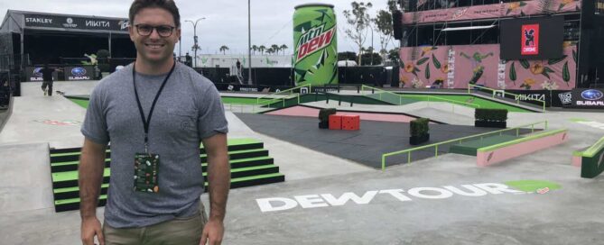 Skateboarding physical therapist, Dr. Scott. Gray, atSummer Dew Tour 2018