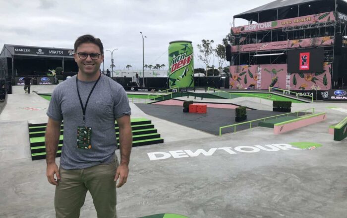 Skateboarding physical therapist, Dr. Scott. Gray, atSummer Dew Tour 2018