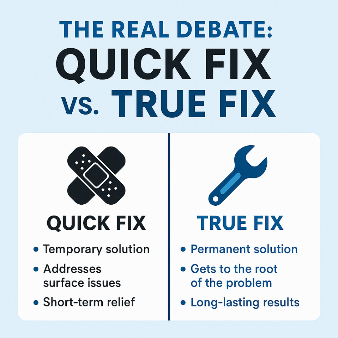 The Real Debate Quick Fix vs. True Fix